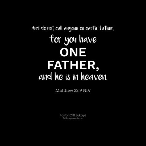 matthew 23 9 explained.